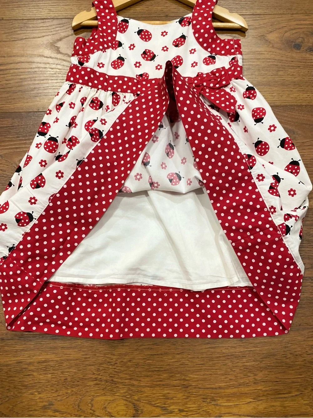 Gymboree Girls Polka Dot Ladybug Red and White Sundress Size 5